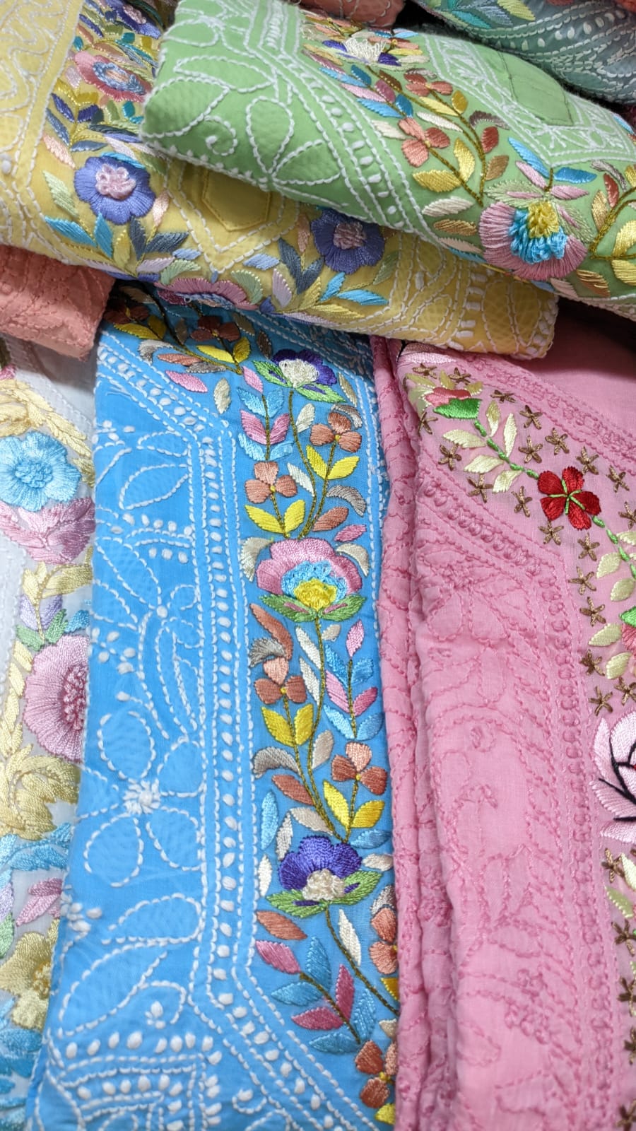 CHIKANKARI HAND EMBROIDERED CLOTHING