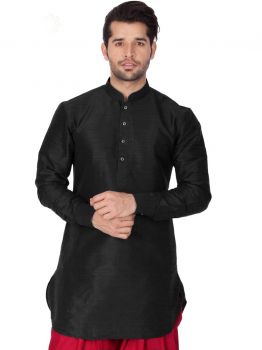 Cotton Silk Kurta Mid-Length