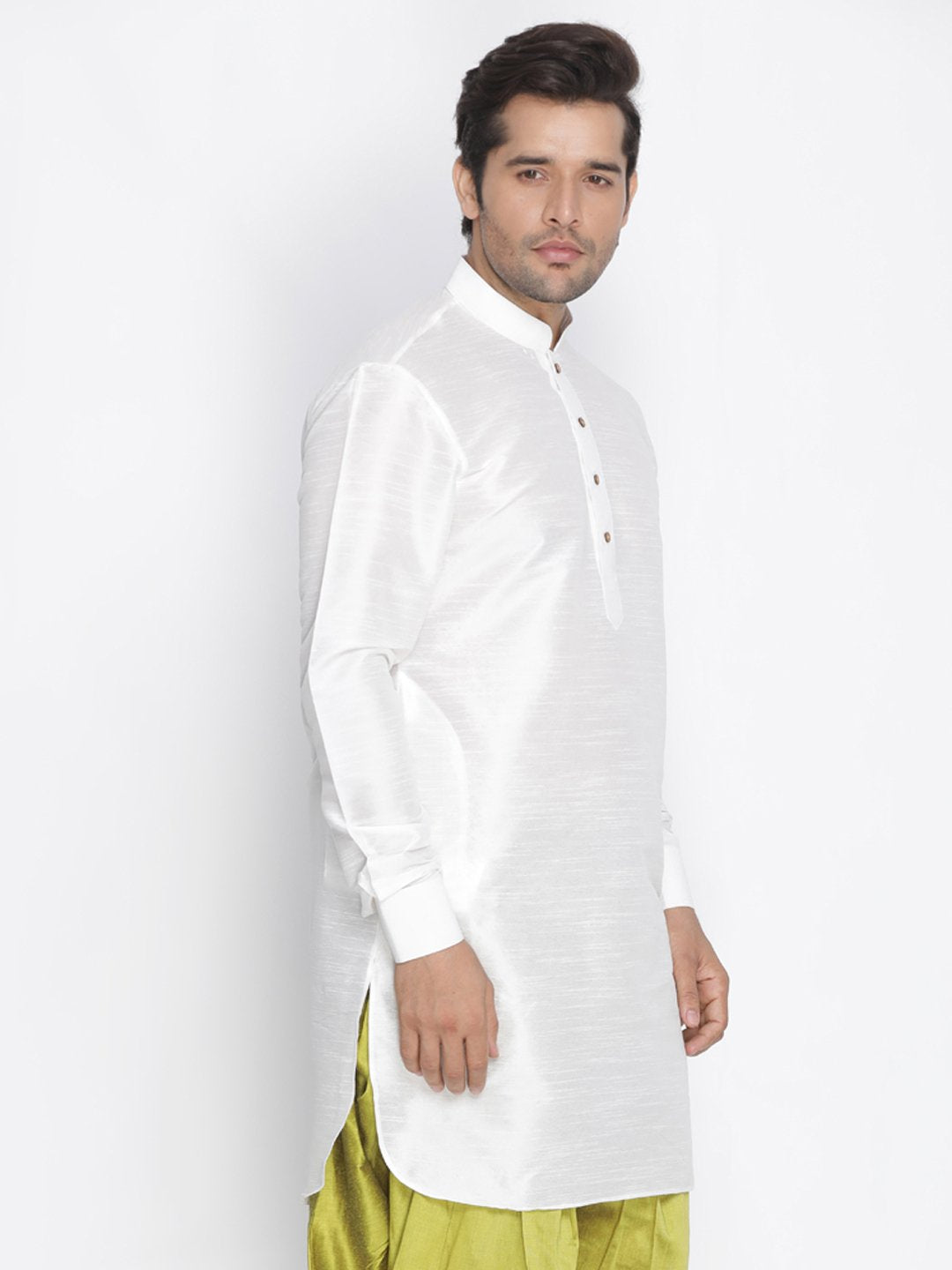 Cotton Silk Kurta Mid-Length
