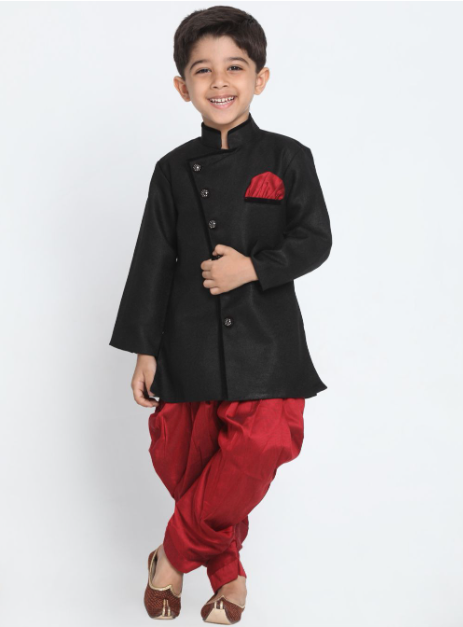 Boys Sherwani Set Party Wear with Pershawari Dhoti Pyjama Set