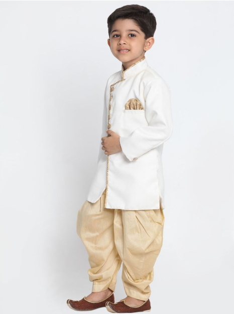 Boys Sherwani Set Party Wear with Pershawari Dhoti Pyjama Set