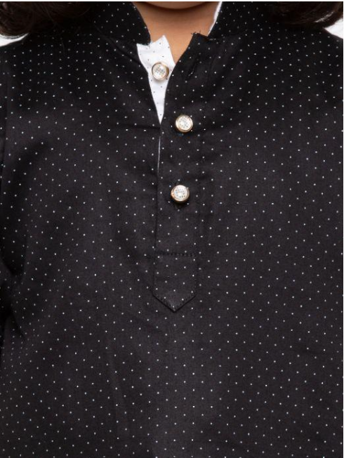 Boys Premium Fabric Cotton Kurta Pyjama Polka Dots