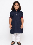 Boys Premium Fabric Cotton Kurta Pyjama Polka Dots