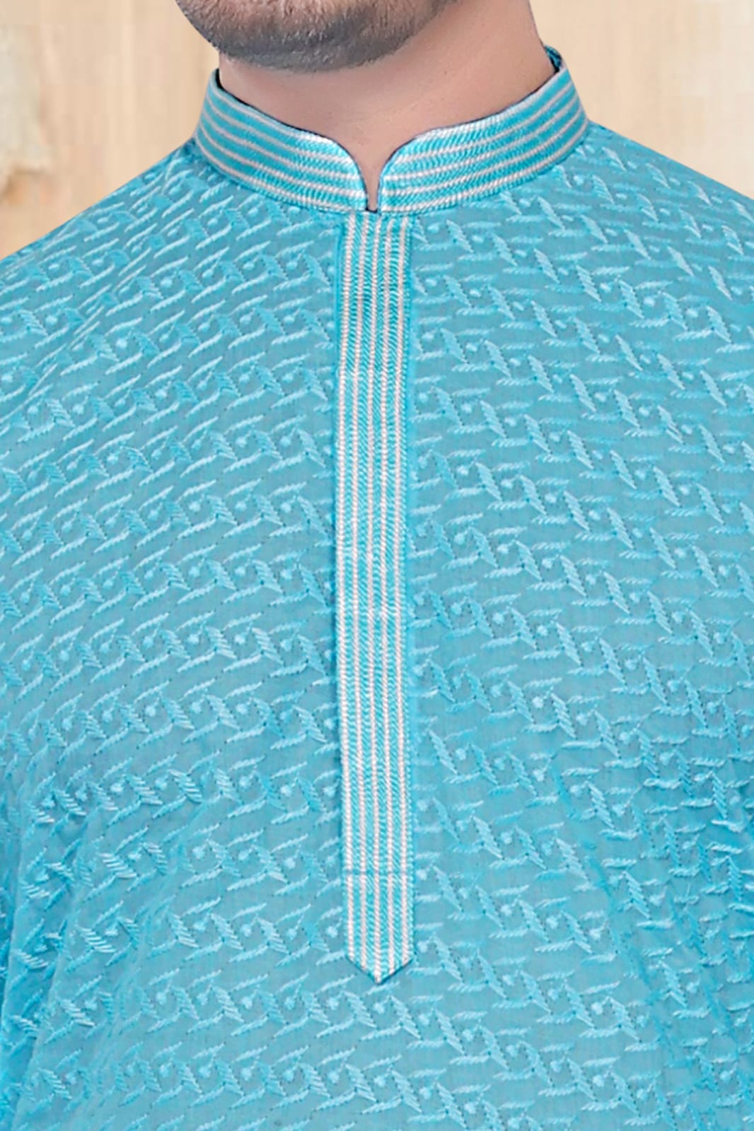 MENS CHIKANKARI KURTA PYJAMA SETS