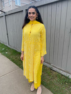 Pure chikankari moti hand embroidered 3 piece suit set