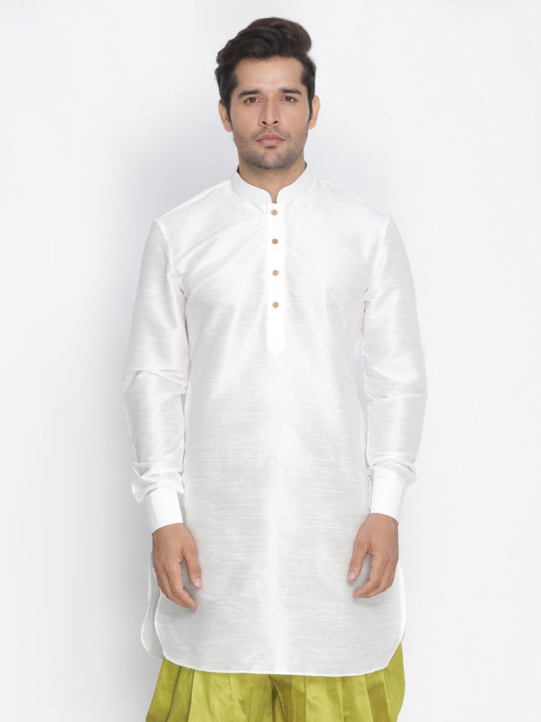 Cotton Silk Kurta Mid-Length